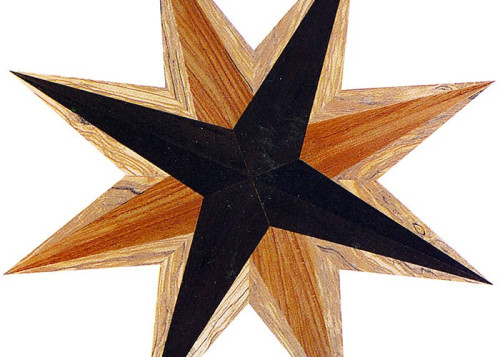 Rosace centre de pièce en marqueterie Amleto 14 x 1000 mm