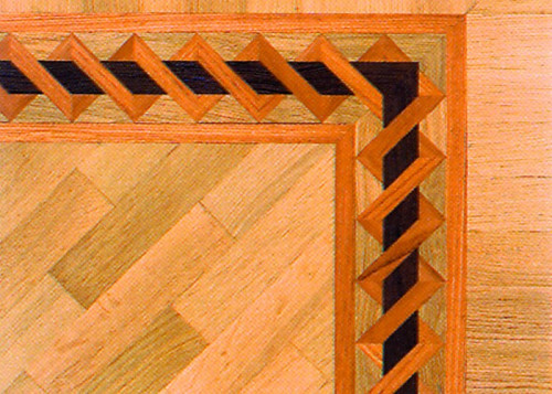 Frise parquet en marqueterie Bach 10 mm