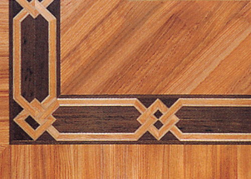 Frise parquet en marqueterie Mozart Noir 10 mm