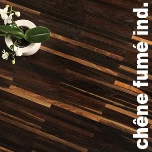 Parquet industriel Chêne Standard fumé - 23 x 08 x 160 mm - motif sur chants