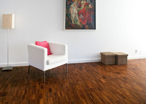 Parquet industriel Tajibo - 14 x 22 x 250 mm - motif sur chants