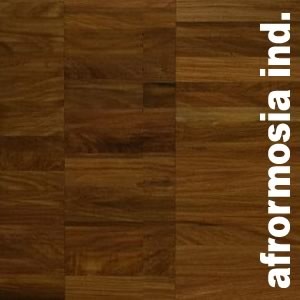 Parquet industriel Afrormosia - 14 x 17 x 210 mm - motif sur chants