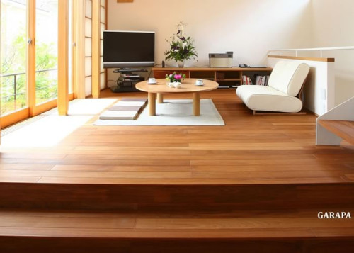 Parquet massif Garapa - 21 x 135 x 500 - 1600 mm - verni - PROMO