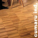 Parquet industriel Cumaru - 14 x 14 x 250 mm - motif sur chants
