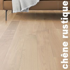 Parquet contrecollé Chêne Rustique - 14 x 155 x 600 à 1800 mm - brossé - verni mat