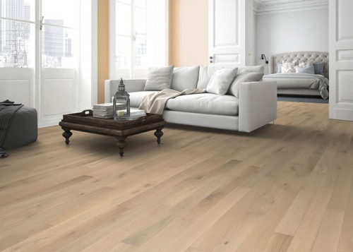 Parquet contrecollé Chêne Rustique - 14 x 155 x 600 à 1800 mm - brossé - huilé aspect bois brut