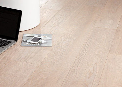 Parquet Contrecollé Chêne Premium - 15 x 189 x 1860 mm - Huilé Blanc