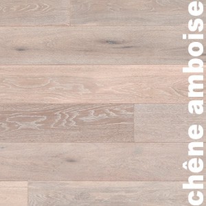 Parquet Contrecollé Chêne Rustique - 15 x 189 x 1860 mm - Huilé - Brossé - Fumé - Cérusé blanc