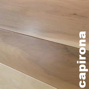 Parquet massif Capirona - 15 x 90 mm - brut