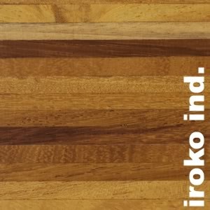 Parquet industriel Iroko - 14 x 10 x 280 mm - motif sur chants