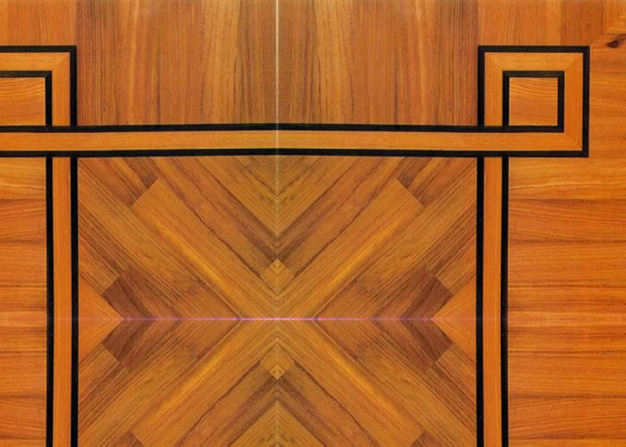 Frise parquet en marqueterie Beethoven 14 mm - Chêne Premier / Wenge