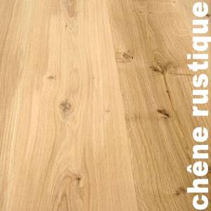 Parquet massif Chêne Rustique - 14 x 110 mm - verni