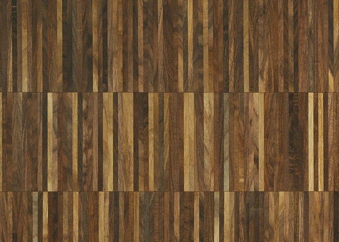 Parquet industriel Noyer US - 23 x 08 x 160 mm - motif sur chants
