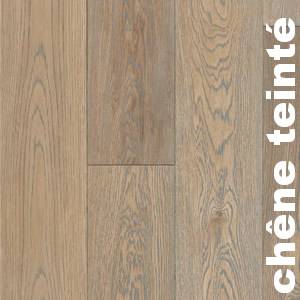 Parquet Contrecollé Chêne Rustique - 10 x 158 x 1830 mm - brossé - huilé - teinté gris - PROMO