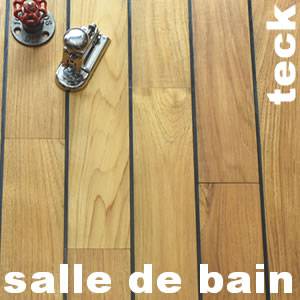 Parquet contrecollé Pont de Bateau Teck préfini - 15 x 130 mm - huilé - Large XXL