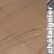 Parquet massif Châtaignier - 14 x 90/120 x 500/1500 mm - raboté - brossé - verni "effet huilé" - à la française