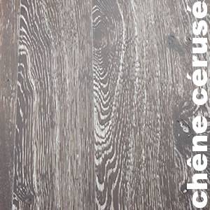Parquet massif Chene Rustique - 20,5 x 140 mm - verni ultra mat - brossé - chocolat argenté