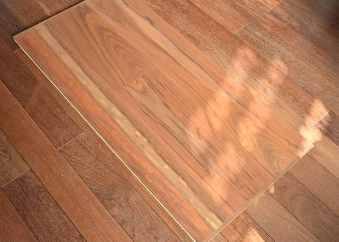 Parquet contrecollé Tajibo Rustique - 16 x 180 mm - huilé - teinté - Montmartre