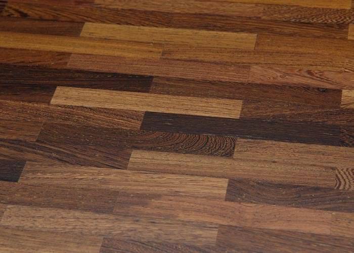 Parquet Industriel mosaique coupe de pierre en Wenge - 10 mm - Brut