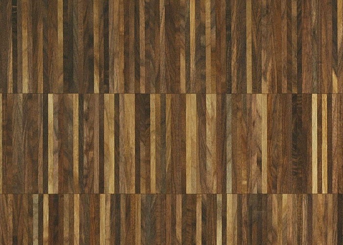 Parquet industriel Noyer - 23 x 08 x 300 mm - motif sur chants