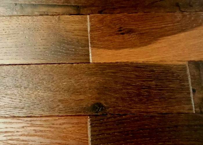 Parquet contrecollé Chêne fumé Rustique - 14 x 127 mm - huilé - 2 frises - PROMO