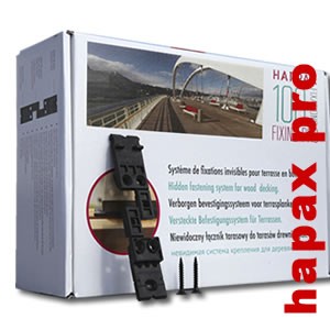 Clips Hapax Fixing Pro Vis inox A4 - fixation lame de terrasse - Kit 6 m2