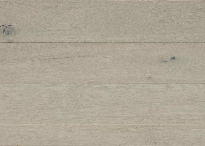 Parquet contrecollé Chêne rustique - 10 x 148 x 1860 mm - brossé - verni blanchi - Nancy