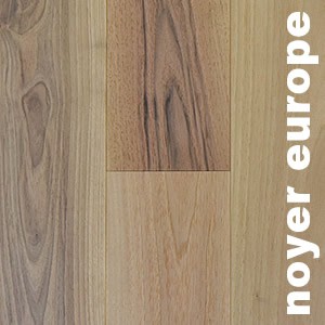 Parquet contrecollé Noyer Europe - 14 x 160 - Brossé - Verni effet huilé - Choix C