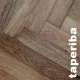 Parquet contrecollé à  bâtons rompus Taperiba - 16 x 70 x 350 - brut