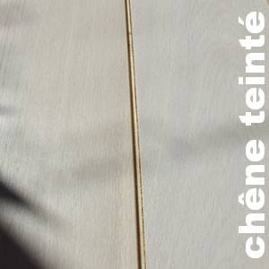 Parquet contrecollé Chêne Rustique - 10 x 150 x 1900 mm - verni - blanc