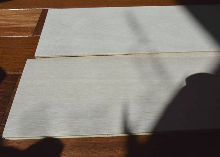 Parquet contrecollé Chêne Rustique - 10 x 150 x 1900 mm - verni - blanc