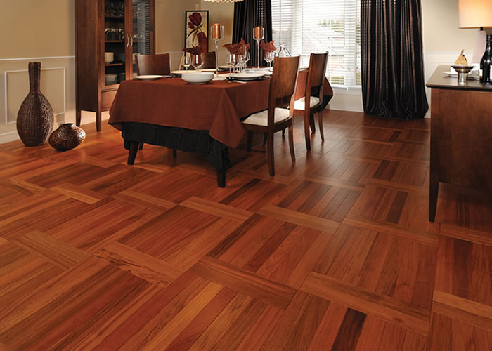 Parquet contrecollé Jatoba - 12 x 82 mm - Verni satiné - PROMO