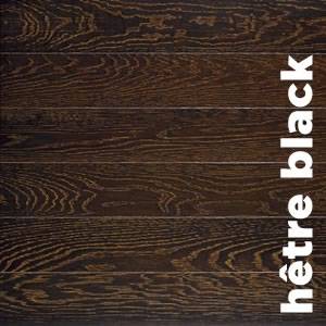 Parquet Massif Hêtre - 22 x 129 mm - 2 frises Black Oil - Plancher sportif