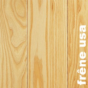 Parquet massif Frêne Rustique - 14 x 90 mm - verni