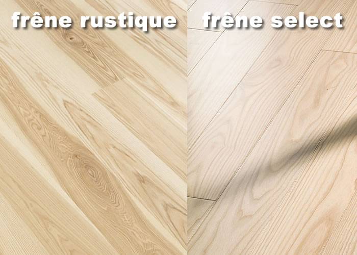 Parquet massif Frêne Rustique - 14 x 140 mm - brut