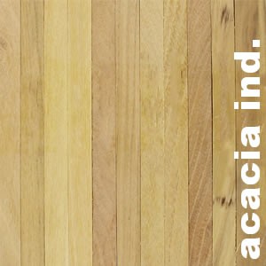 Parquet industriel Acacia Robinier - 14 x 14 x 190 mm - motif sur chants - PROMO