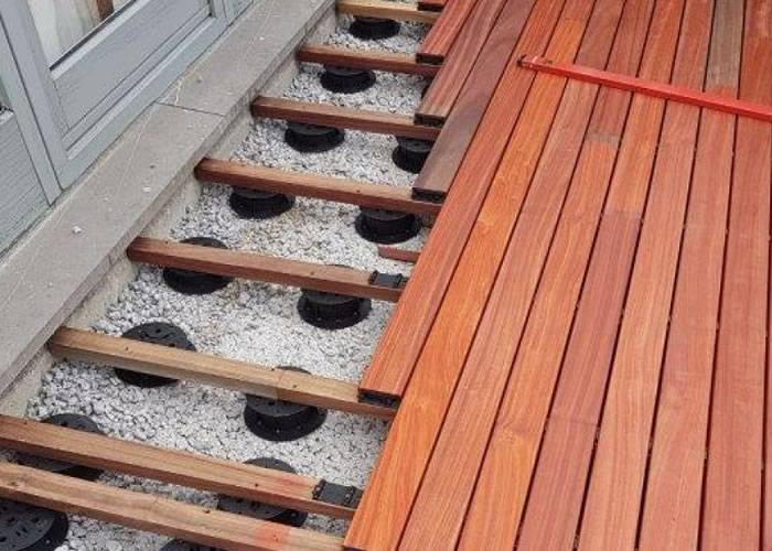 Lames de terrasse Merbau - 20 x 100 mm - Ecocertifié - profil Softline