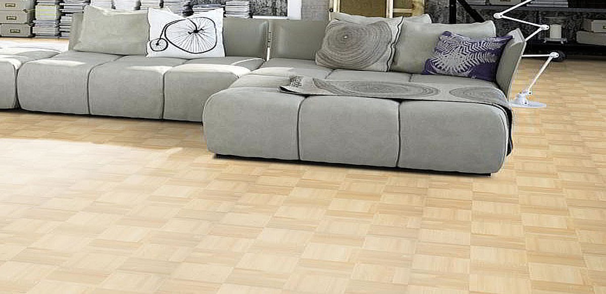 Parquet industriel Erable Premier - 8 x 23 x 160 mm - motif à damier