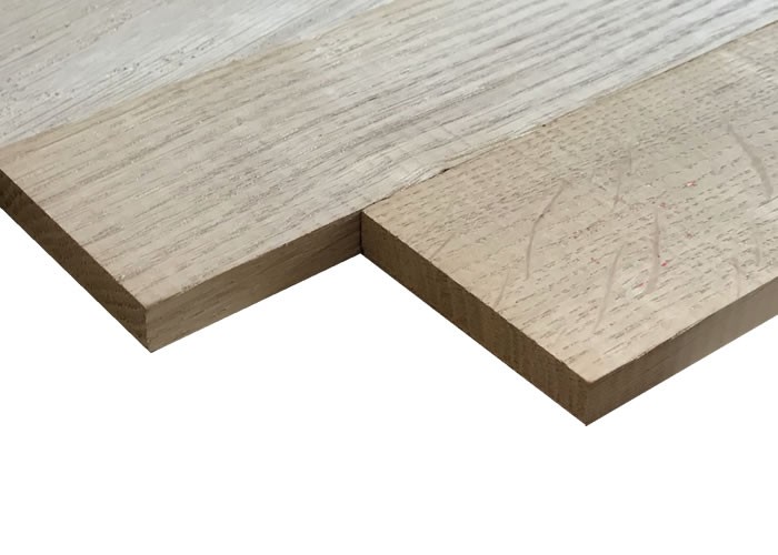 Parquet massif planchette Chêne Rustique - 10 x 60 x 300 mm - brut - Caen