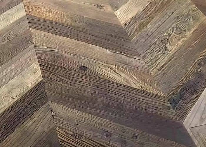 Parquet contrecollé Orme recyclé Point Hongrie - 16 x 100 x 690 mm