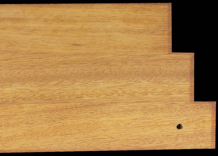 Parquet massif planchette Iroko Prestige - 15 x 75 x 500 mm - brut - Couleurs Homogènes