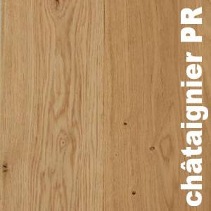 Parquet massif Châtaignier AB - 23 x 100 mm - brut - double face - pour mezzanine