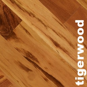 Parquet massif Tigerwood Muiracatiara - 14 x 90 mm - verni