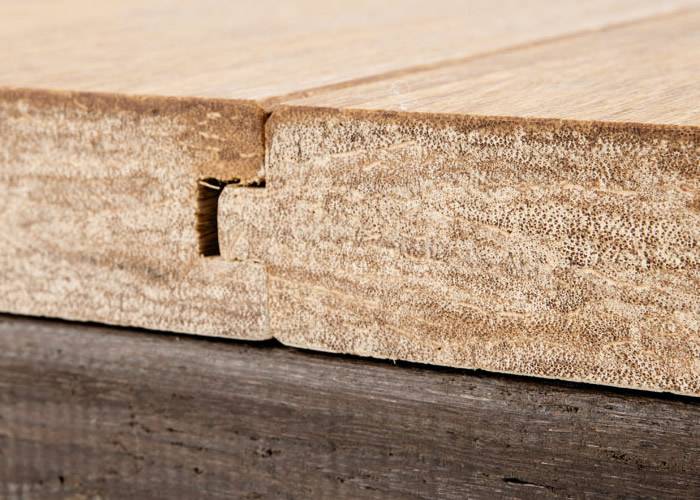 Parquet massif Bambou Ultradensity Moso - 18 x 160 x 1900 mm - brut - caramel - density - brossé