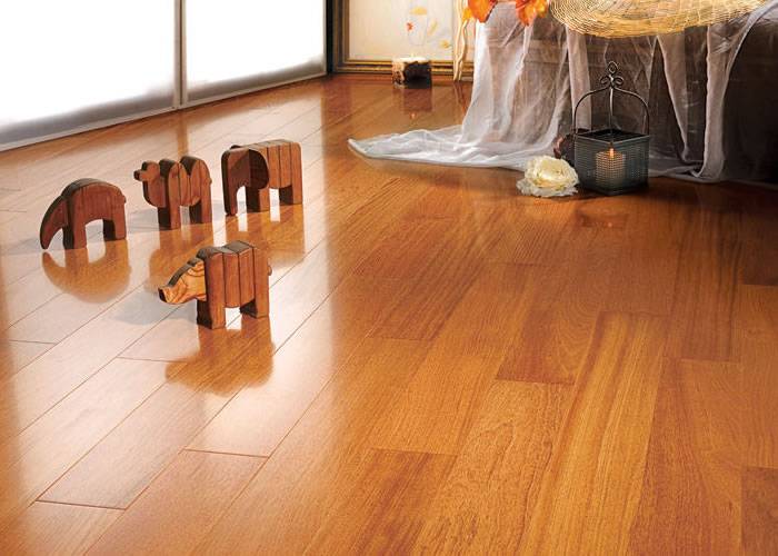 Parquet contrecollé Jatoba - 11 x 140 mm - verni satiné - PROMO