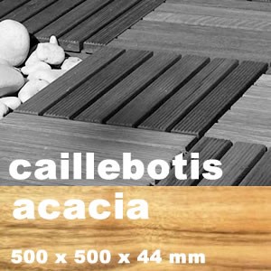 Caillebotis résineux + feuillus en Acacia, Robinier