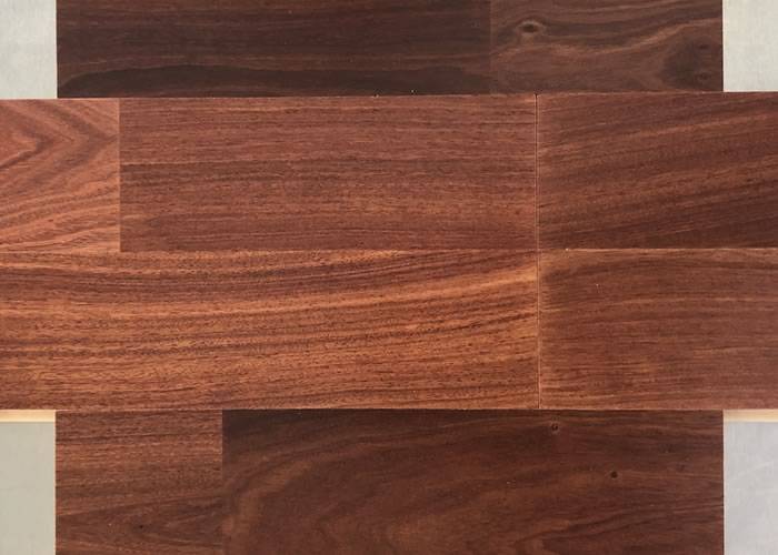Parquet contrecollé Cabreuva Incienso 2 frises - 15 x 140 mm - verni satiné