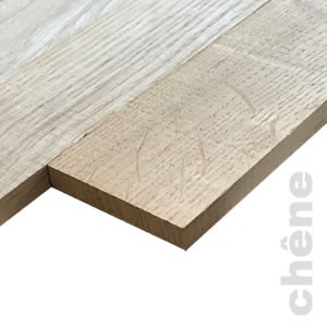 Parquet massif planchette Chêne Premier - 10 x 25 x 300 mm - brut