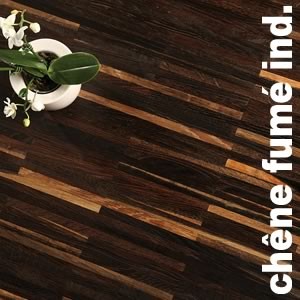 Parquet industriel Chêne Select fumé - 10 x 08 x 160 mm - motif sur chants