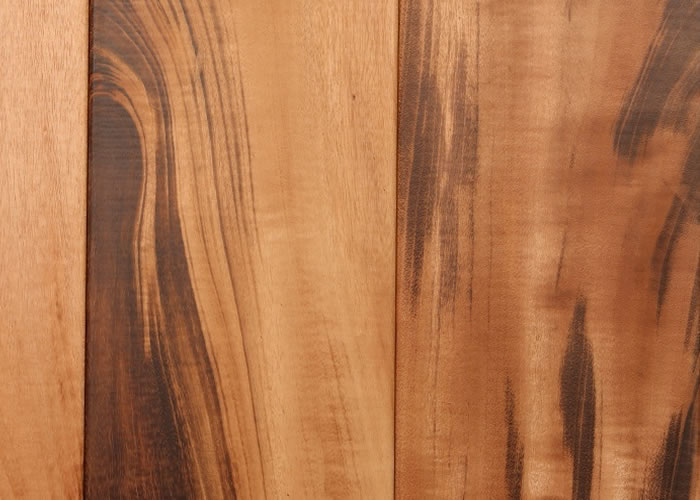 Parquet massif Tigerwood Muiracatiara - 19 x 90 mm - verni
